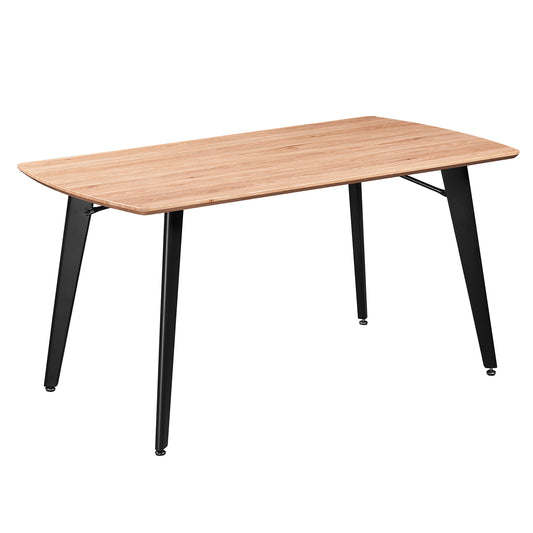 Leon Rectangular Dining Table, 59" in Natural and Black
