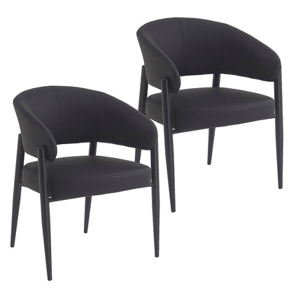 Bronson Dining/Lounge Chair, Set of 2 – Black and Black – 7