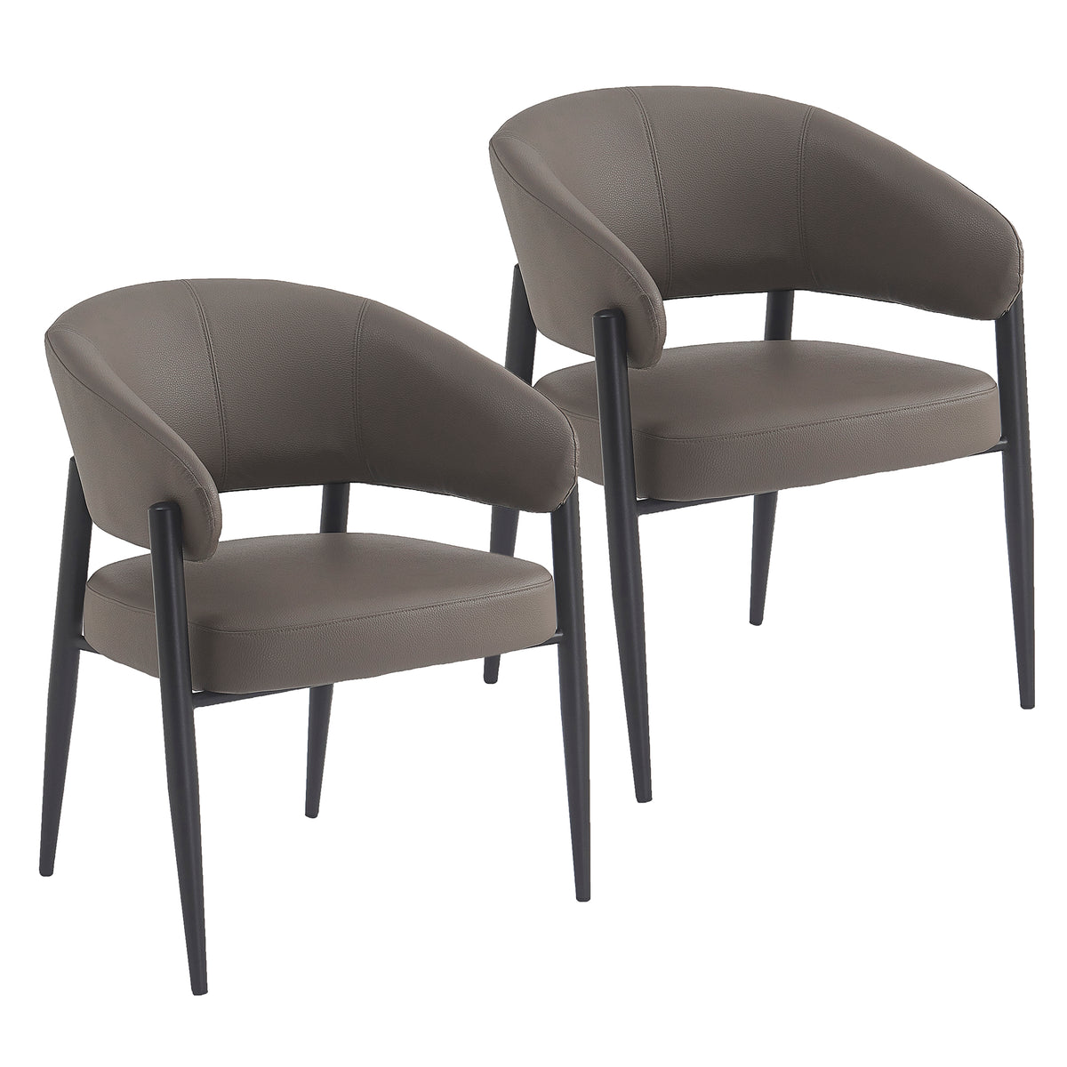 Bronson Dining/Lounge Chair, Set of 2 – Stone and Black – 8