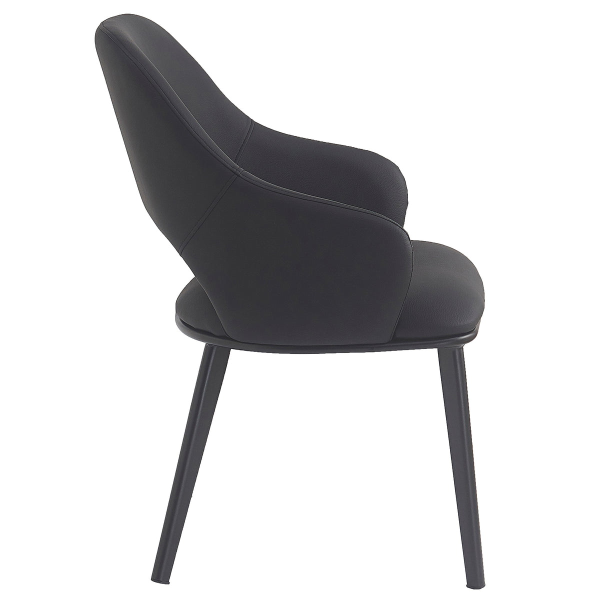 Denzel Dining/Lounge Chair, Set of 4 – Black and Black – 4