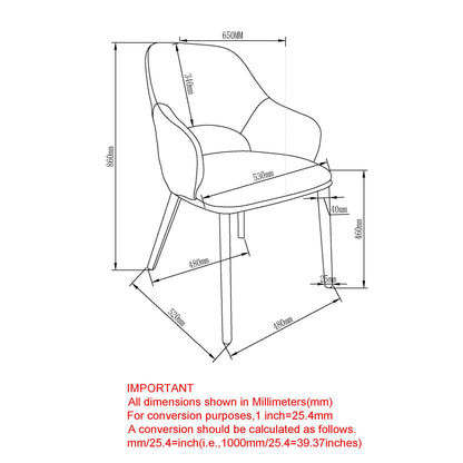Denzel Dining/Lounge Chair, Set of 4 – Stone and Black – 8