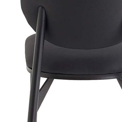 Gideon Dining/Lounge Chair, Set of 4 – Black and Black – 6