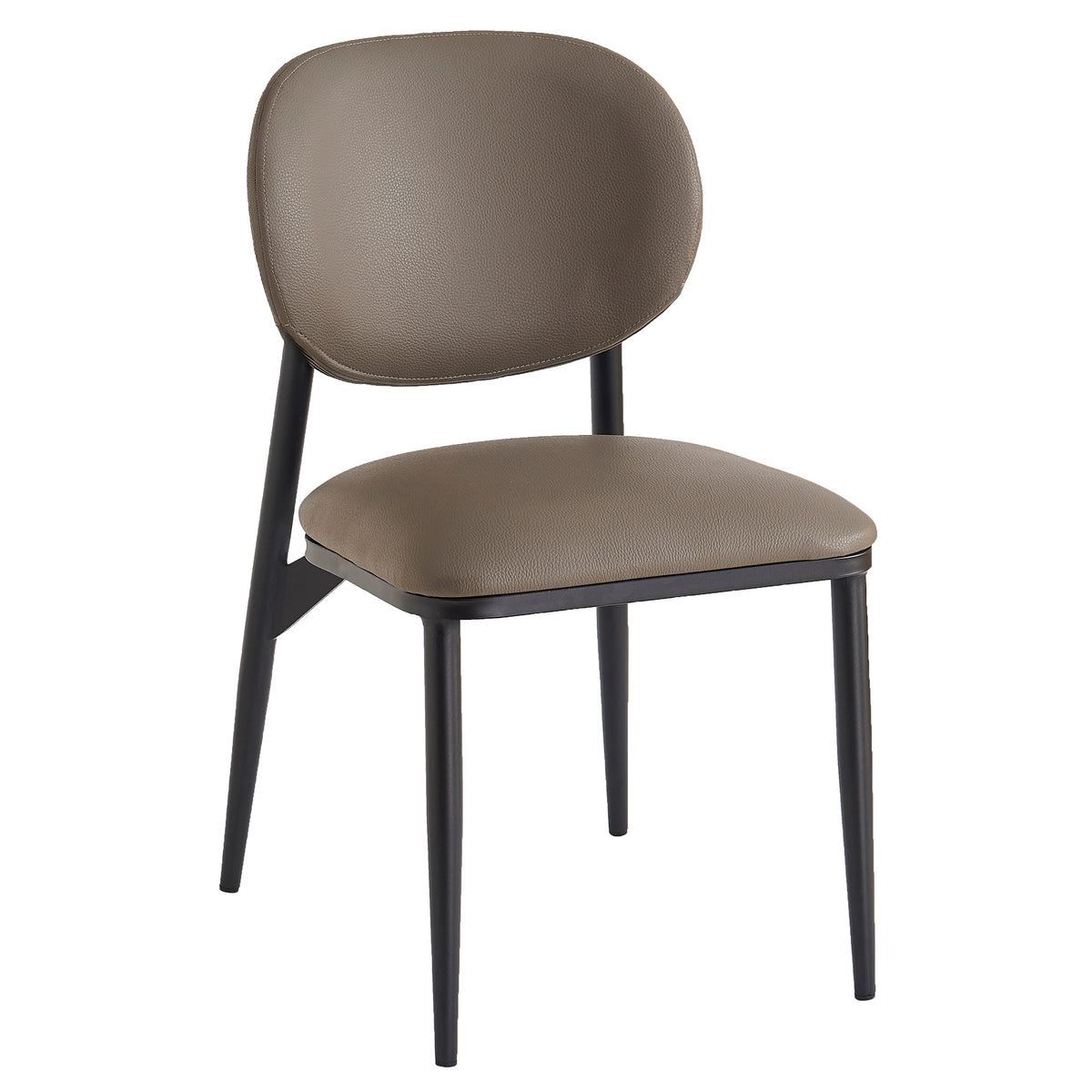 Gideon Dining/Lounge Chair, Set of 4 – Stone and Black – 1