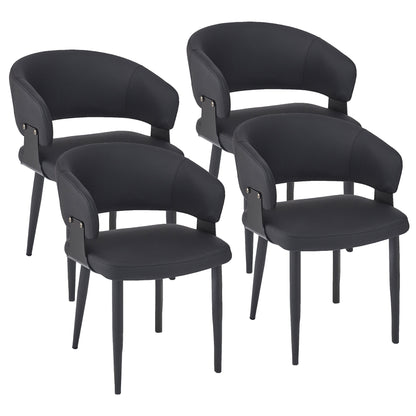 Sloane Dining/Lounge Chair, Set of 4 – Black and Black – 7