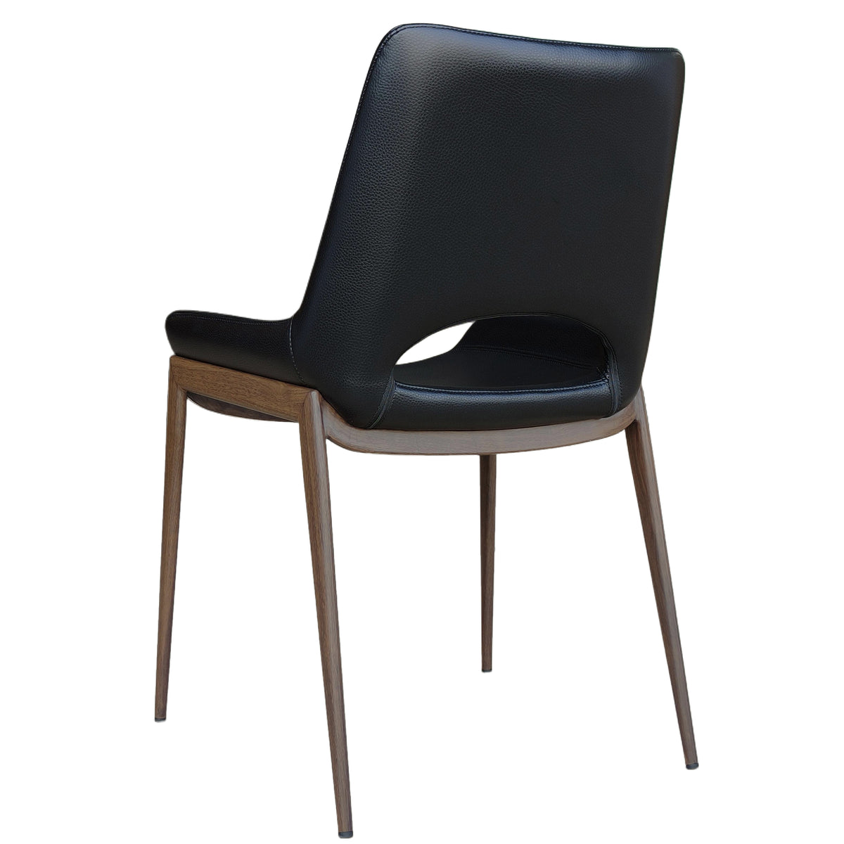 Icona Dining/Lounge Chair, Set of 6 – Black and Walnut – 3