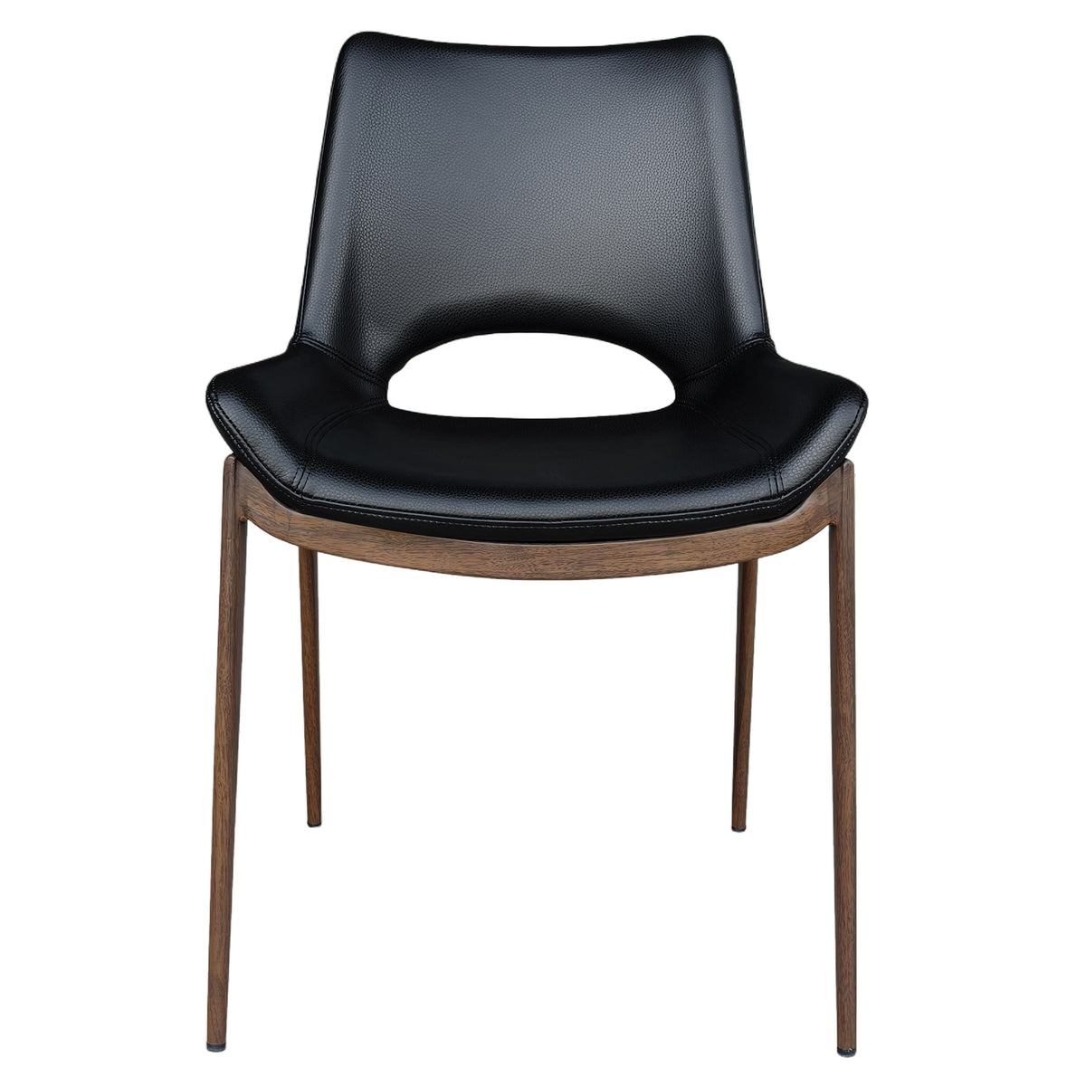 Icona Dining/Lounge Chair, Set of 6 – Black and Walnut – 5