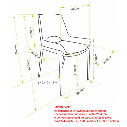 Icona Dining/Lounge Chair, Set of 6 – Black and Walnut – 8