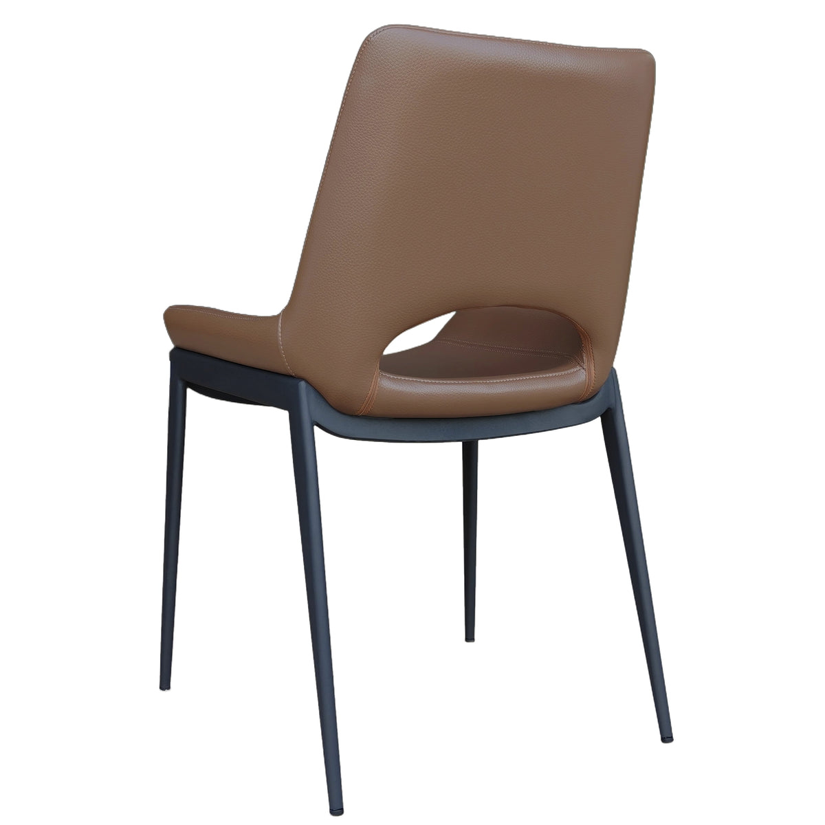 Icona Dining/Lounge Chair, Set of 6 – Saddle and Black – 3