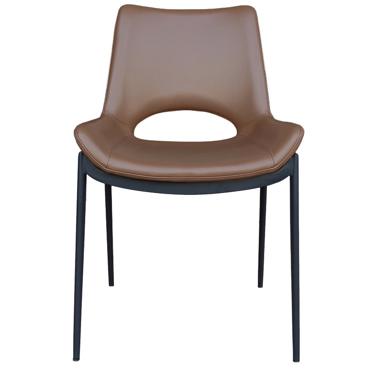 Icona Dining/Lounge Chair, Set of 6 – Saddle and Black – 5