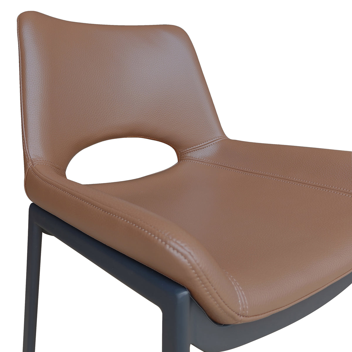 Icona Dining/Lounge Chair, Set of 6 – Saddle and Black – 6
