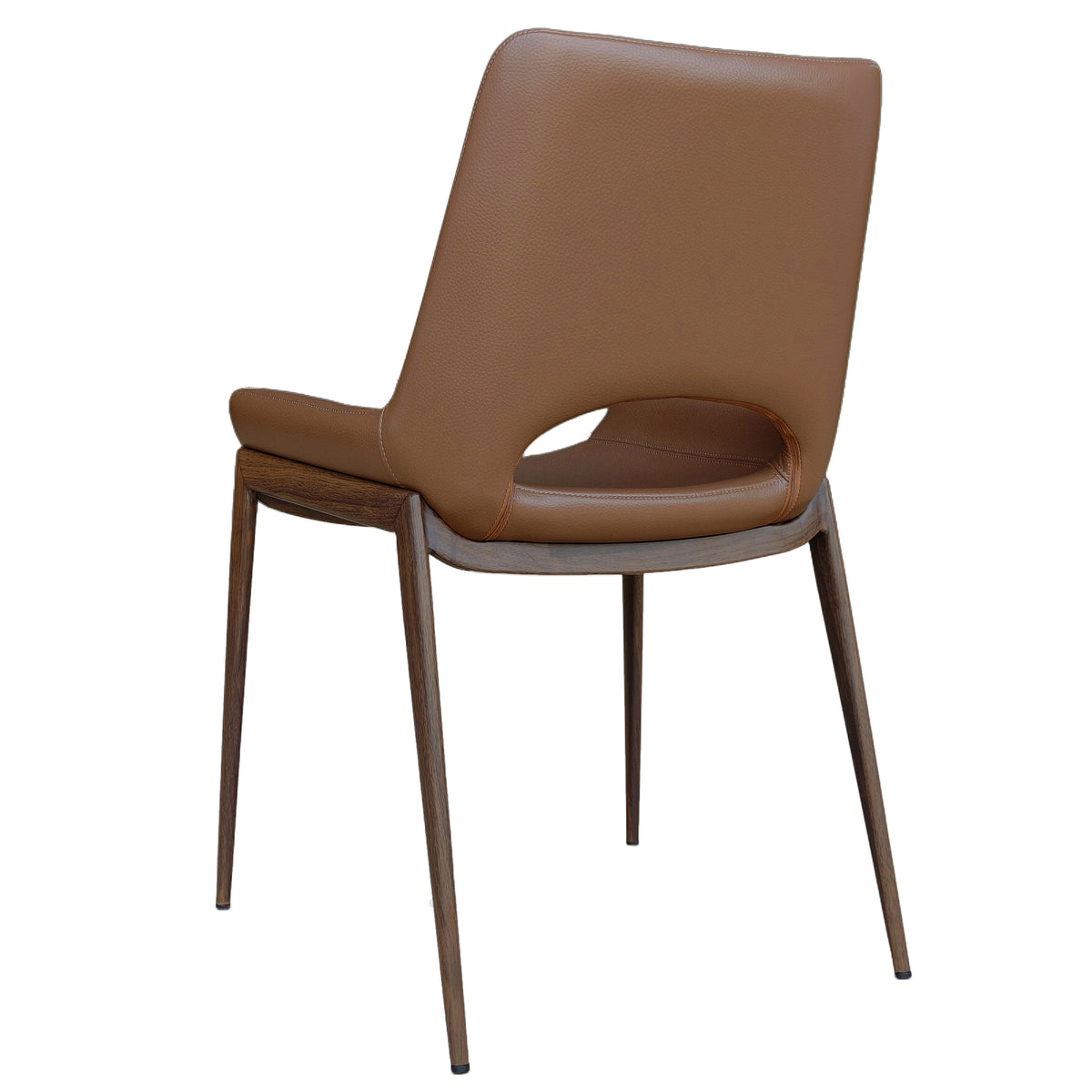 Icona Dining/Lounge Chair, Set of 6 – Saddle and Walnut – 3