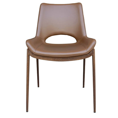 Icona Dining/Lounge Chair, Set of 6 – Saddle and Walnut – 5