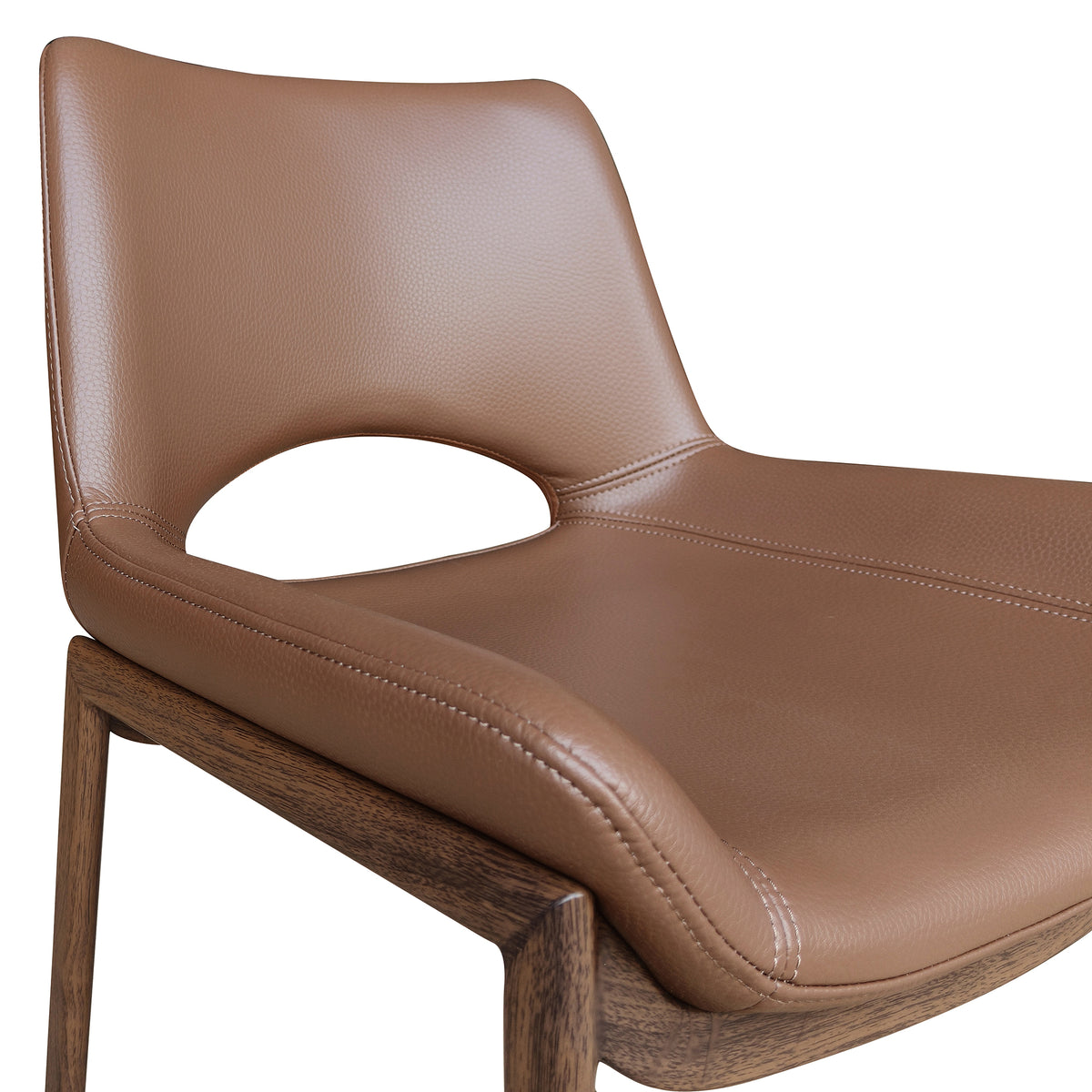 Icona Dining/Lounge Chair, Set of 6 – Saddle and Walnut – 6