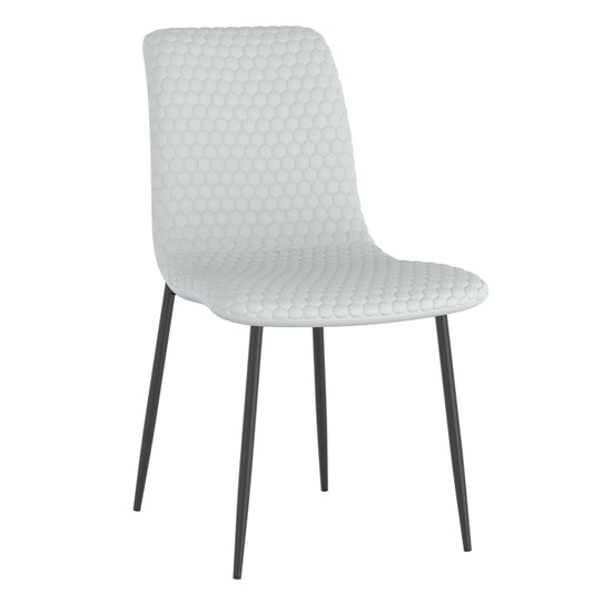 Brixx Dining/Lounge Chair, Set of 2 in Light Grey and Black
