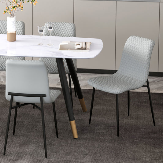 Brixx Dining/Lounge Chair, Set of 2 in Light Grey and Black