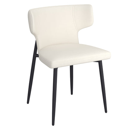 Olis Dining/Lounge Chair, Set of 2 in Beige and Black