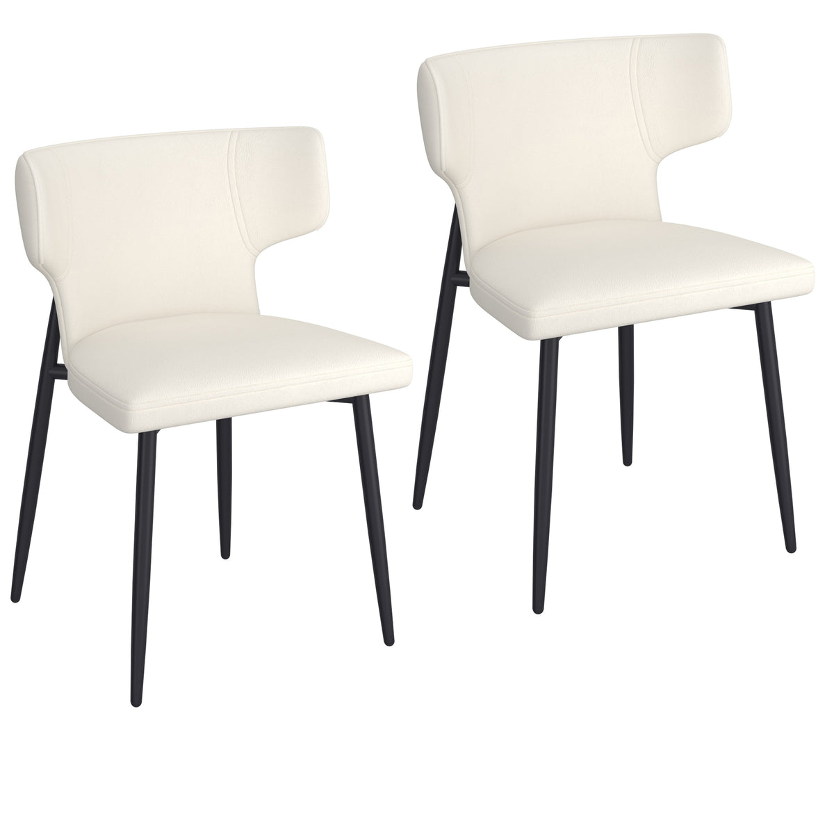 Olis Dining/Lounge Chair, Set of 2 in Beige and Black