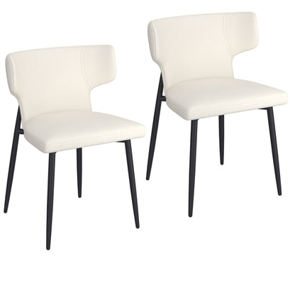 Olis Dining/Lounge Chair, Set of 2 in Beige and Black