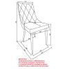 Devo Dining Chair, set of 2, in Black and Chrome