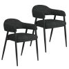 Archer Dining Chair, set of 2, in Charcoal Fabric and
