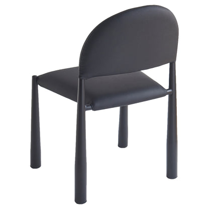 Auggie Dining/Lounge Chair, Set of 4 – Black and Black – 3