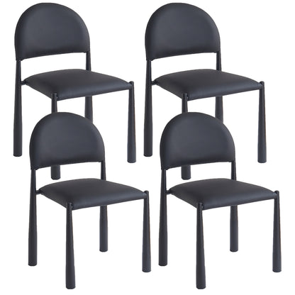 Auggie Dining/Lounge Chair, Set of 4 – Black and Black – 7