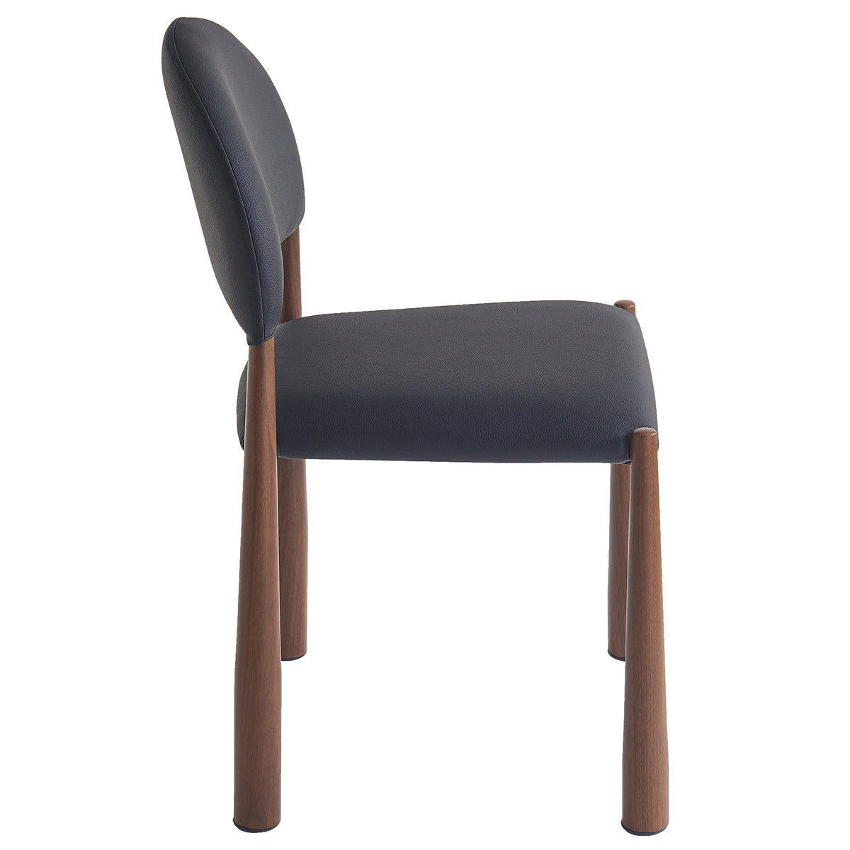 Auggie Dining/Lounge Chair, Set of 4 – Black and Walnut – 4