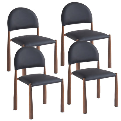 Auggie Dining/Lounge Chair, Set of 4 – Black and Walnut – 7