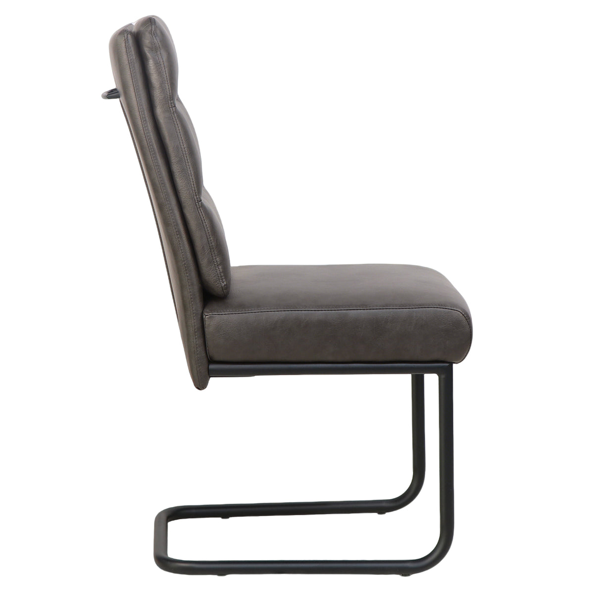 Brodi Dining/Lounge Chair, Set of 2 in Charcoal PU and Black