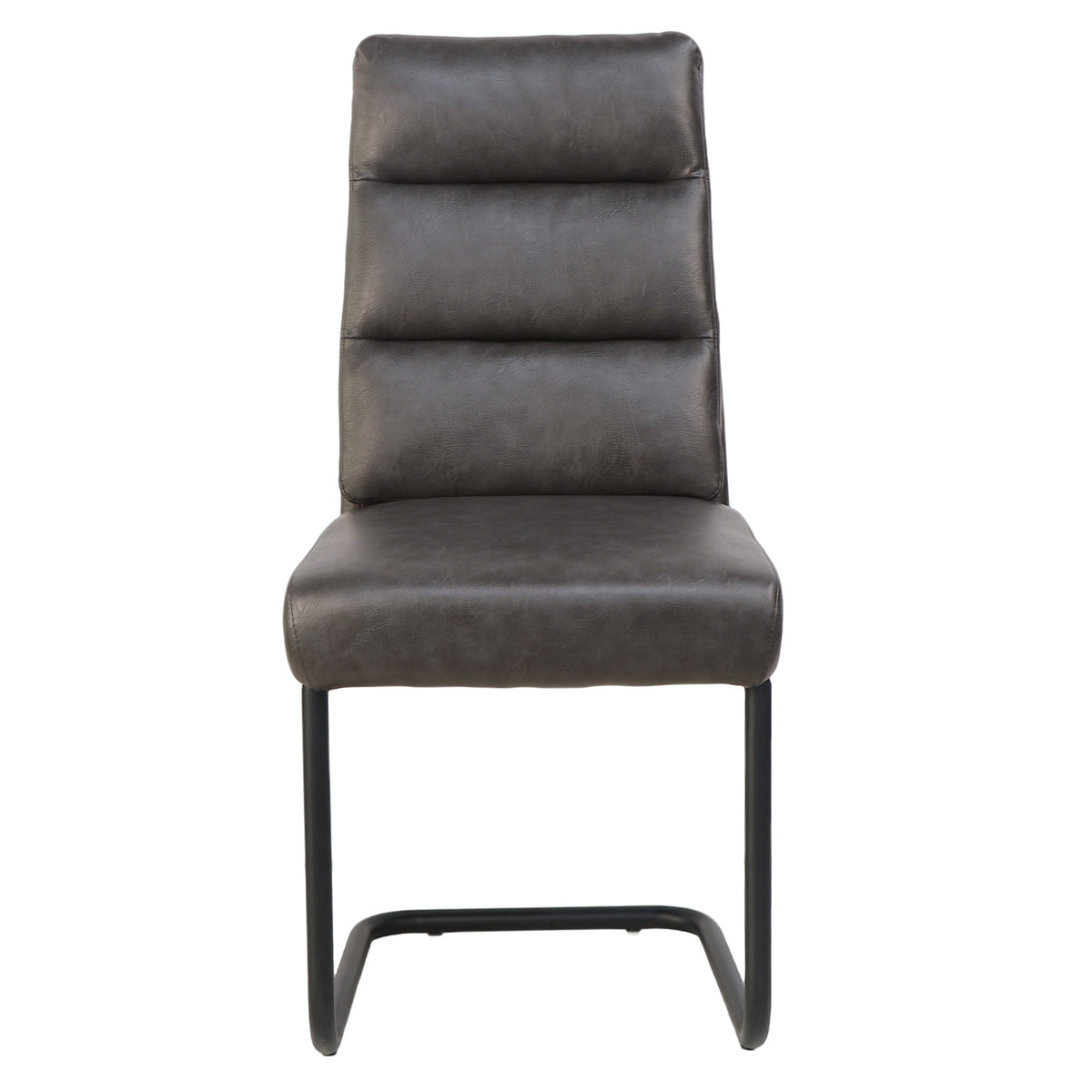Brodi Dining/Lounge Chair, Set of 2 in Charcoal PU and Black