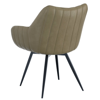 Talon Swivel Dining and Accent Chair, Set of 2 in Moss and Black