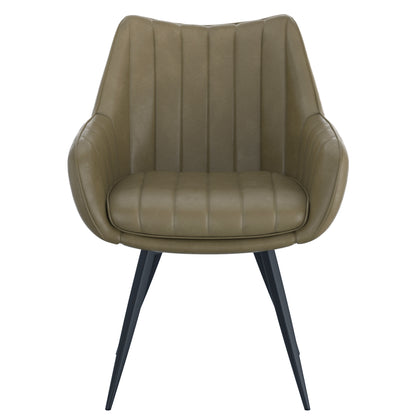 Talon Swivel Dining and Accent Chair, Set of 2 in Moss and Black