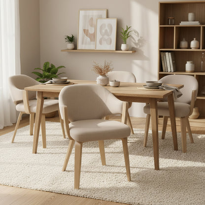 Freya Dining/Lounge Chair, Set of 2 – Toffee and Natural – 2