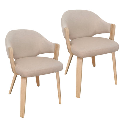Freya Dining/Lounge Chair, Set of 2 – Toffee and Natural – 7