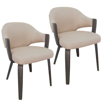 Freya Dining/Lounge Chair, Set of 2 – Toffee and Walnut – 7