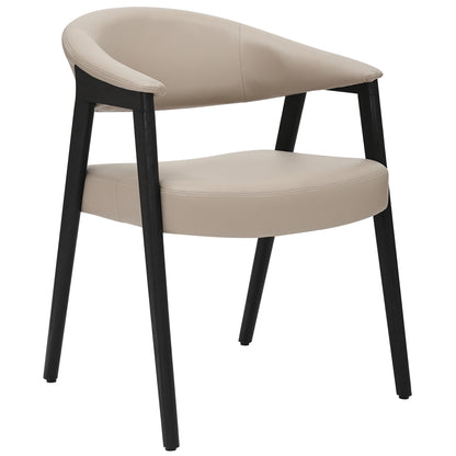 Bexley Dining/Lounge Chair, Set of 2 in Mushroom and Black