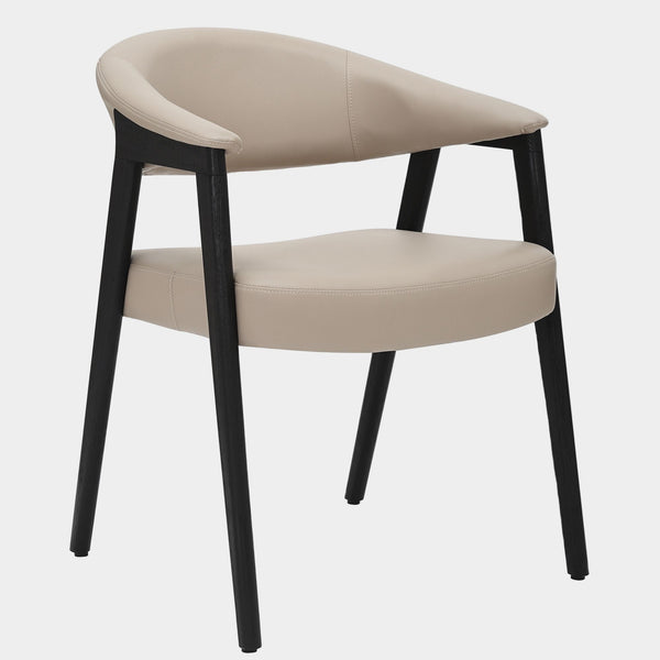 Bexley Dining/Lounge Chair, Set of 2 in Mushroom and Black