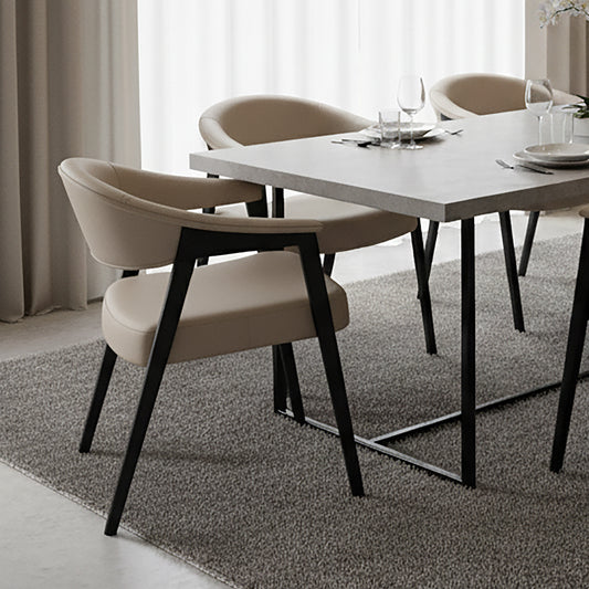 Bexley Dining/Lounge Chair, Set of 2 in Mushroom and Black