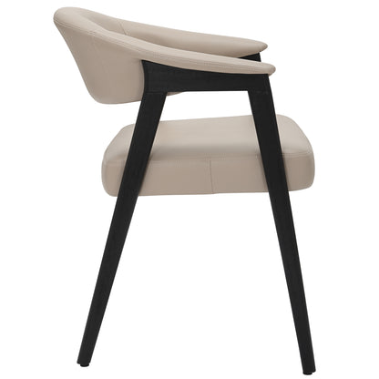 Bexley Dining/Lounge Chair, Set of 2 in Mushroom and Black