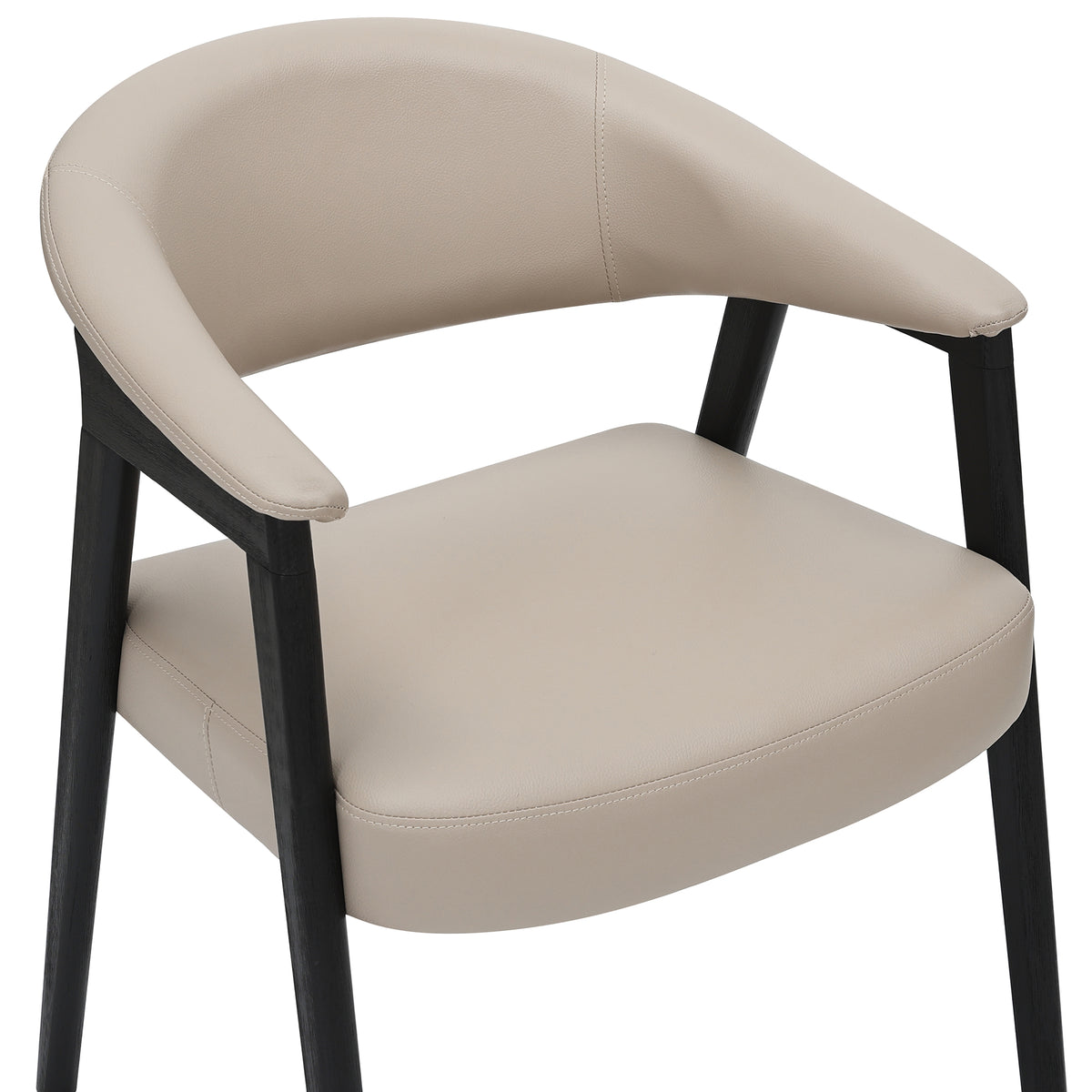 Bexley Dining/Lounge Chair, Set of 2 in Mushroom and Black