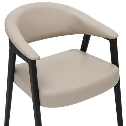 Bexley Dining/Lounge Chair, Set of 2 in Mushroom and Black