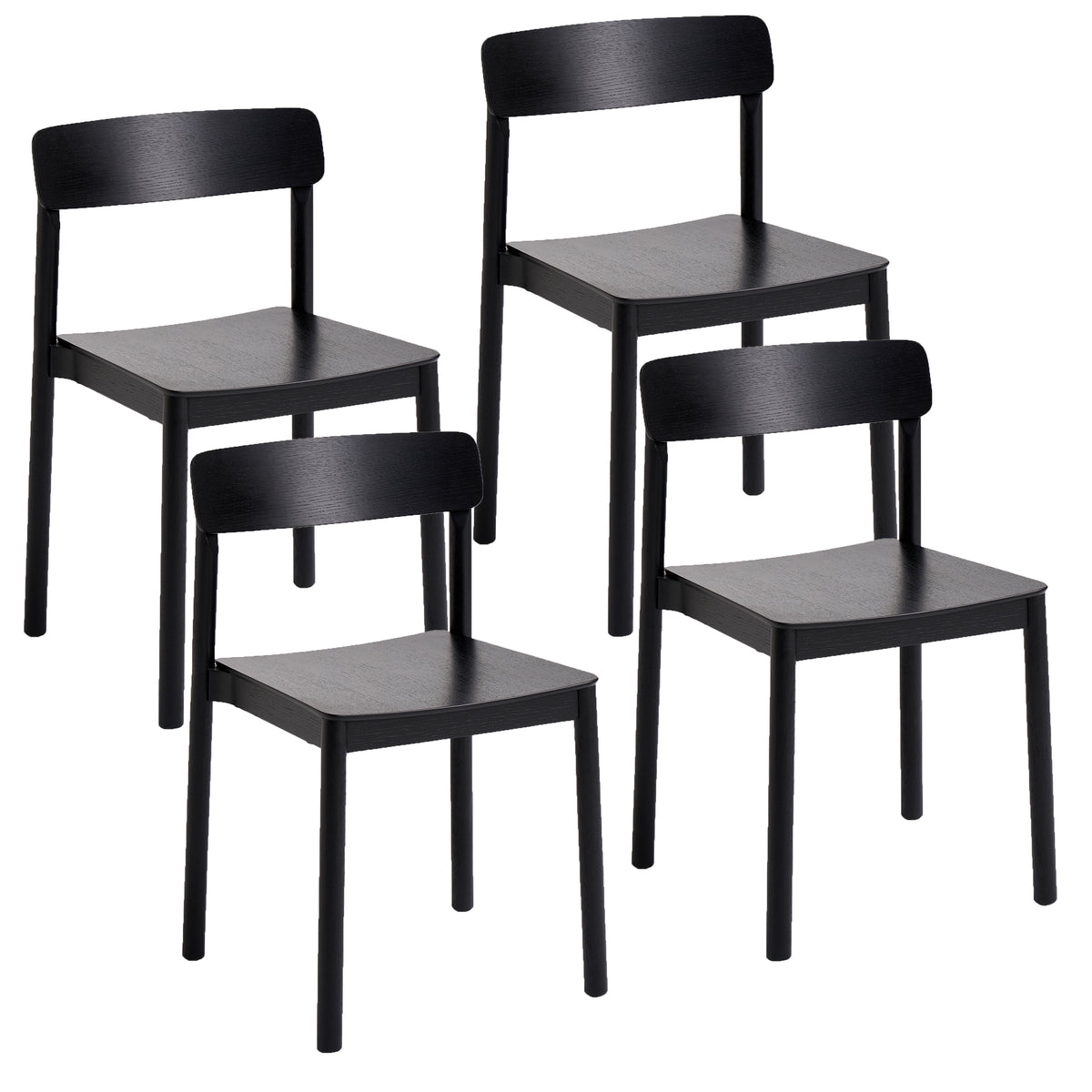 Felix Dining/Lounge Chair, Set of 4 – Black – 7