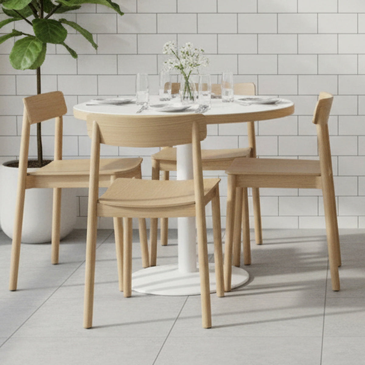 Felix Dining/Lounge Chair, Set of 4 – Natural – 2