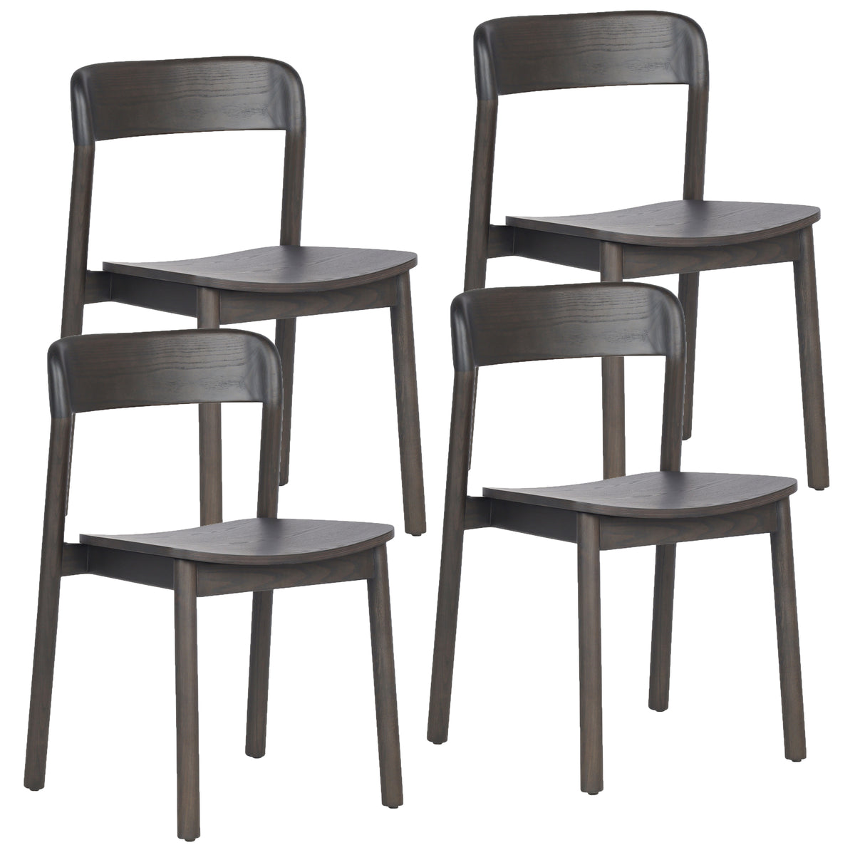 Jonas Dining/Lounge Chair, Set of 4 – Mocha – 7
