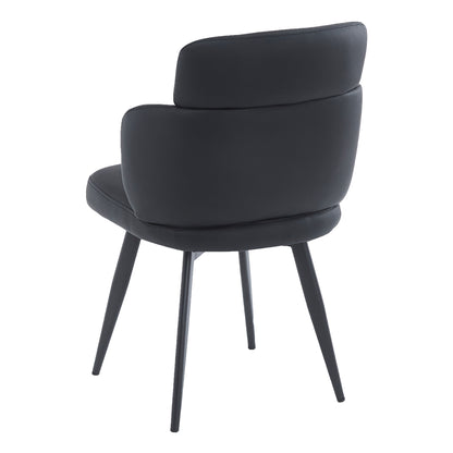 Razzo Dining Chair, Set of 4 – Black and Black – 3