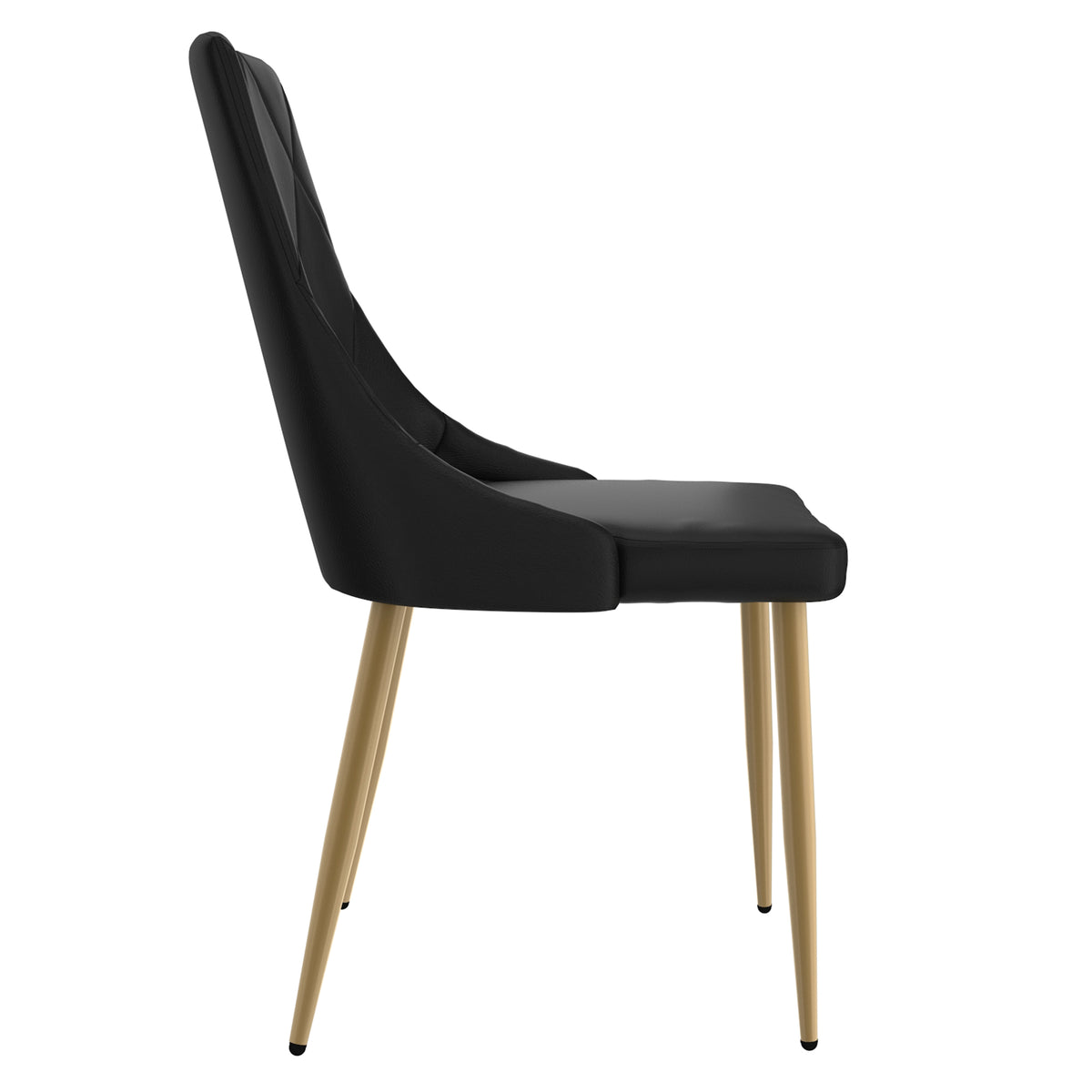 Antoine Dining/Lounge Chair, Set of 2 in Black and Aged Gold