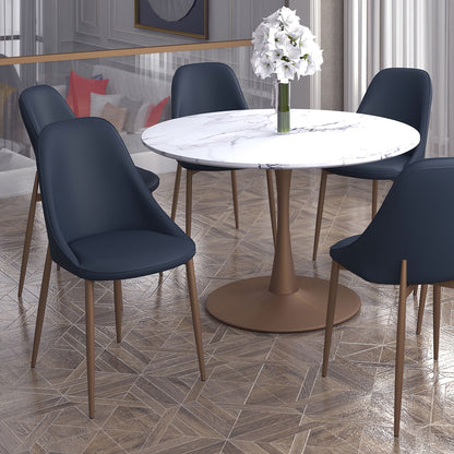 Cleo Dining Chair, Set of 2, in Black and Aged Gold
