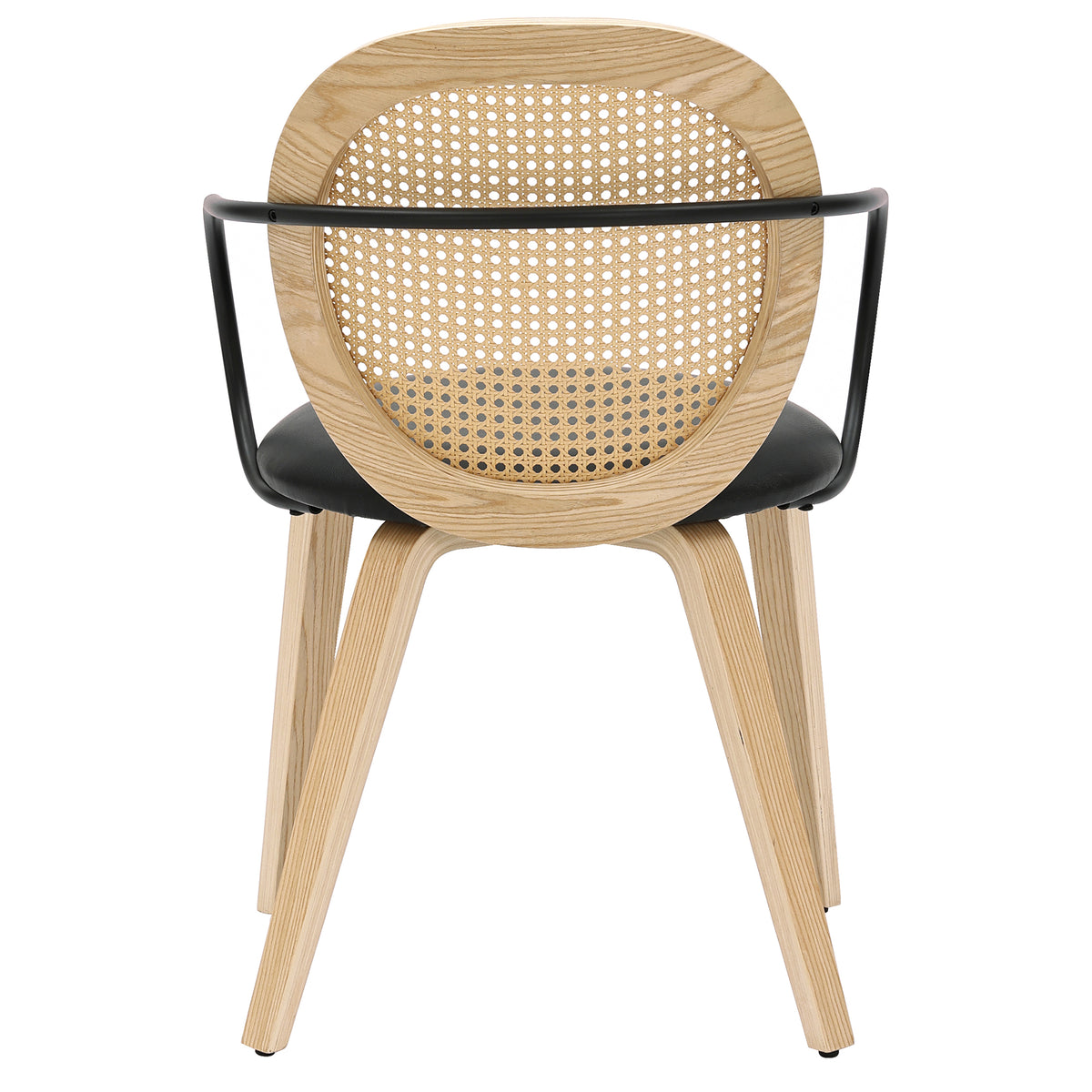 Orias Dining/Lounge Chair, Set of 2 – Light Oak and Black – 3