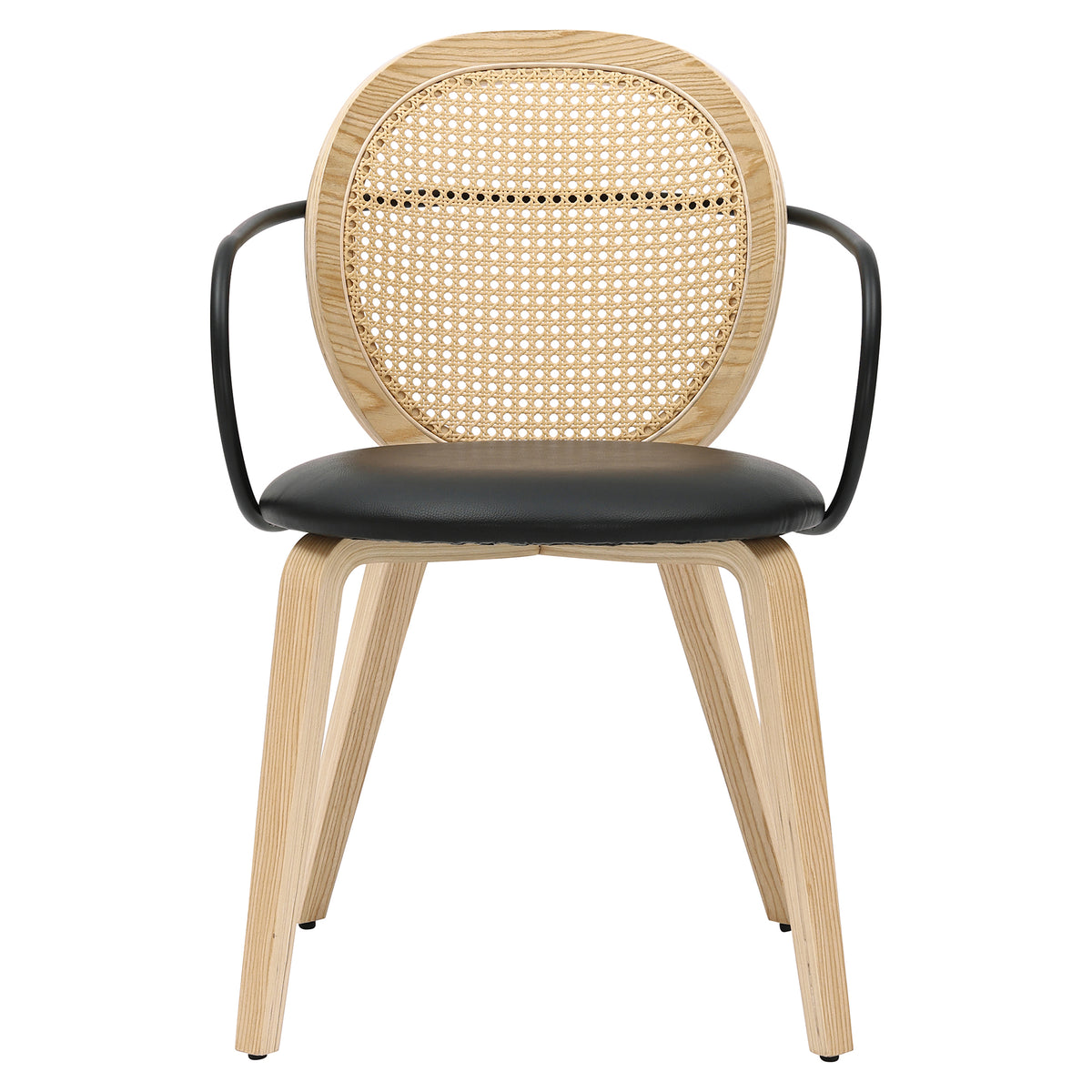 Orias Dining/Lounge Chair, Set of 2 – Light Oak and Black – 5