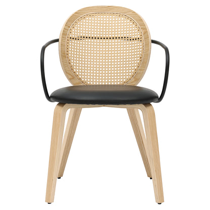 Orias Dining/Lounge Chair, Set of 2 – Light Oak and Black – 5